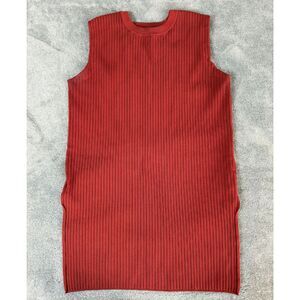 Mila Owen Sleeveless Rib Knit Top Red Women's Size 0
